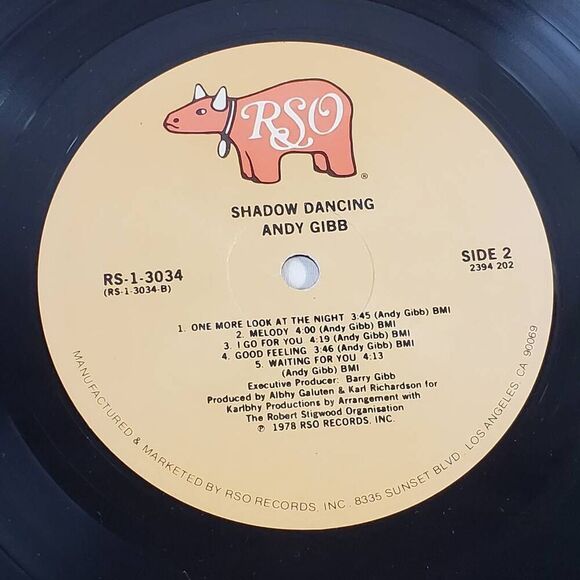 Andy Gibb - Shadow Dancing Vintage vinyl record, LP - Picture 4 of 6